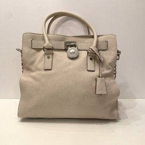 Michael Kors Hamilton Vanilla Genuine Leather Tote